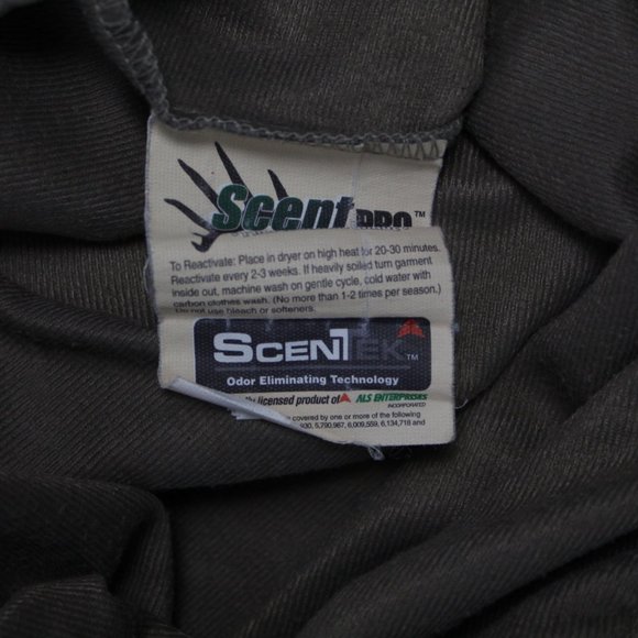 Cabelas Sweater Men's 2XL XXL Reg Gray 1/4 Zip Scent Pro Pullover L/S Sweatshirt - Picture 8 of 8